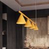 Lustres Acier Jaune E14 4 Nox