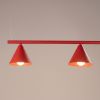 Lustres Acier Rouge E14 4 Nox