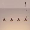 Lustres Acier Brun E14 4 Nox