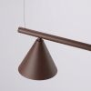 Lustres Acier Brun E14 4 Nox