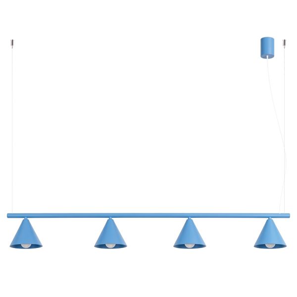 Lustres Acier Bleu E14 4 Nox