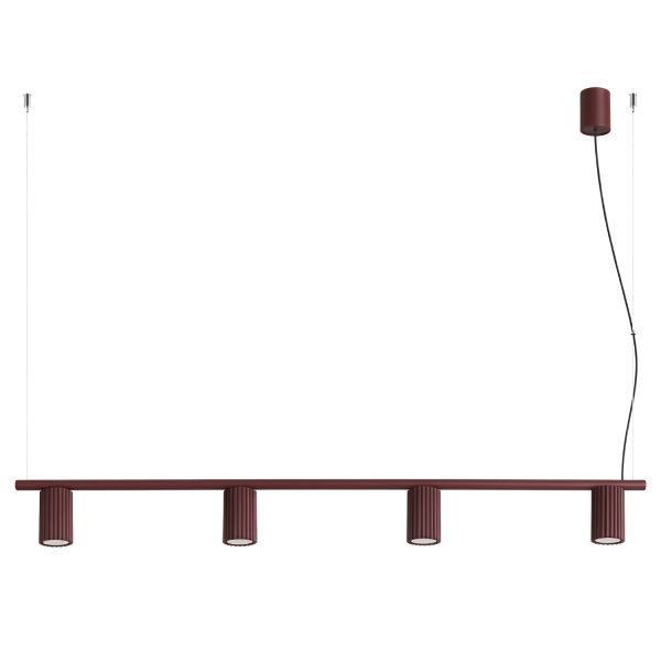 Lustres Aluminium Bourgogne GU10 4 Karbon
