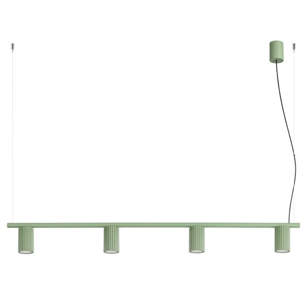 Lustres Aluminium Sauge GU10 4 Karbon