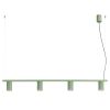 Lustres Aluminium Sauge GU10 4 Karbon