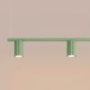 Lustres Aluminium Sauge GU10 4 Karbon
