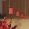 Lustres Aluminium Rouge GU10 4 Karbon