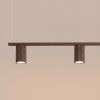Lustres Aluminium Brun GU10 4 Karbon