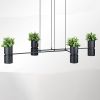 Suspensions Acier Noir GU10 4 Kukkia