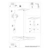 Suspensions Acier Noir E27 1 Eskola