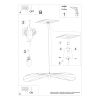 Suspensions Acier Noir E27 1 Eskola