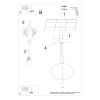 Suspensions Acier Noir GU10 1 Holar