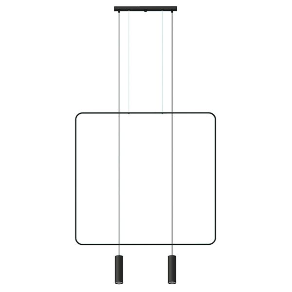Suspensions Acier Noir GU10 2 Rana