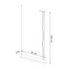 Suspensions Aluminium Gris LED 1 Pinne