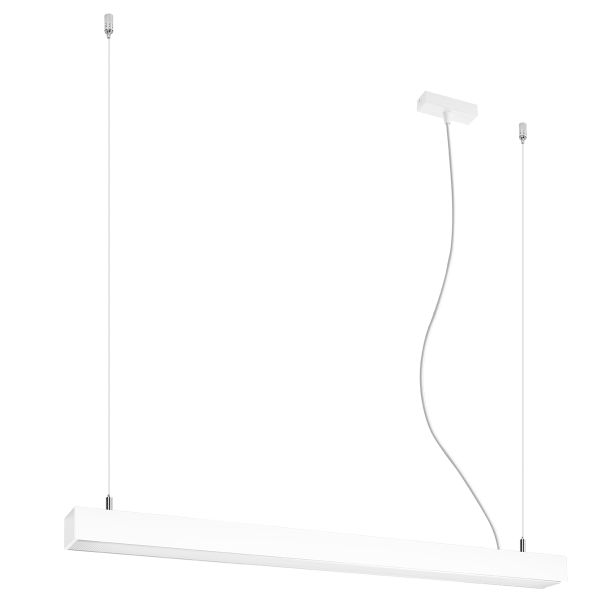 Suspensions Aluminium Blanc LED 1 Pinne
