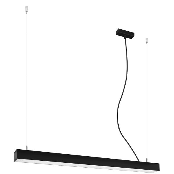 Suspensions Aluminium Noir LED 1 Pinne