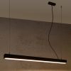 Suspensions Aluminium Noir LED 1 Pinne