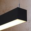 Suspensions Aluminium Noir LED 1 Pinne