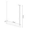 Suspensions Aluminium Blanc LED 1 Pinne