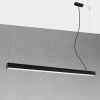 Suspensions Aluminium Noir LED 1 Pinne