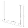 Suspensions Aluminium Blanc LED 1 Pinne