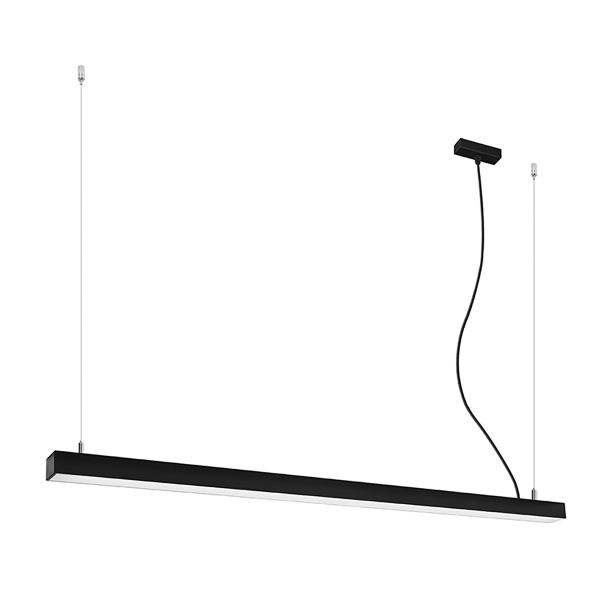 Suspensions Aluminium Noir LED 1 Pinne