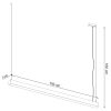Suspensions Aluminium Gris LED 1 Pinne