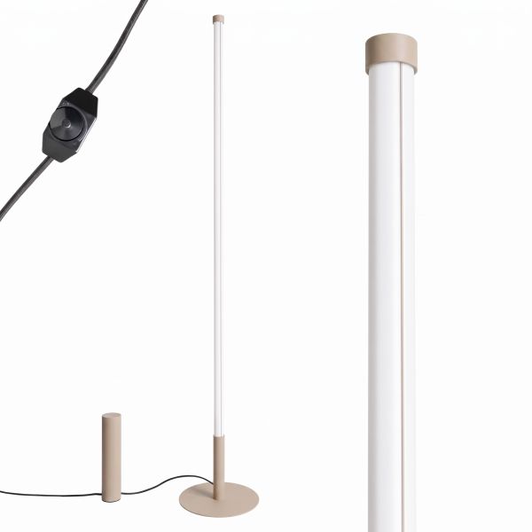 Lampadaire Acier Taupe LED 1 Trang