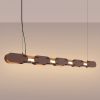 Suspensions Acier Marron LED 1 Chain