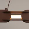 Suspensions Acier Marron LED 1 Chain