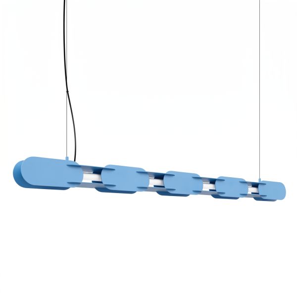 Suspensions Acier Bleu LED 1 Chain