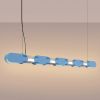 Suspensions Acier Bleu LED 1 Chain