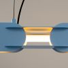 Suspensions Acier Bleu LED 1 Chain