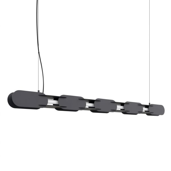Suspensions Acier Noir LED 1 Chain