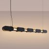 Suspensions Acier Noir LED 1 Chain