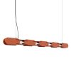 Suspensions Acier Ocre Rouge LED 1 Chain