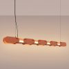 Suspensions Acier Ocre Rouge LED 1 Chain