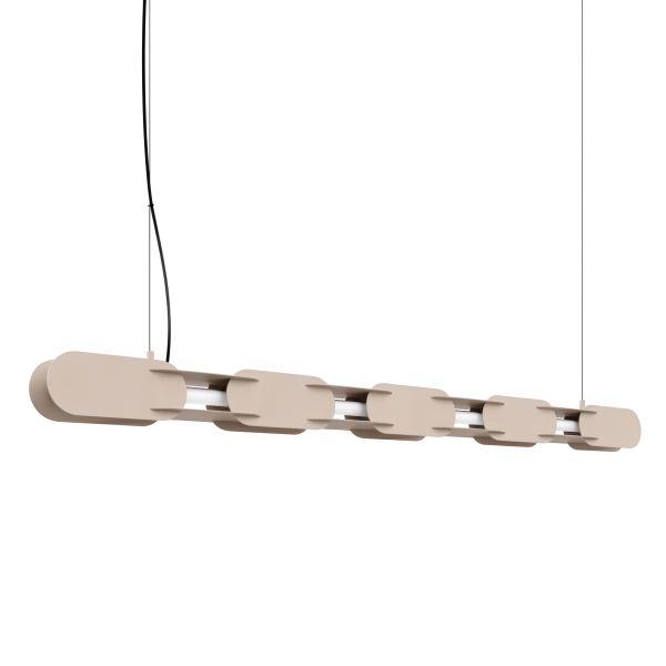 Suspensions Acier Taupe LED 1 Chain