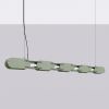 Suspensions Acier Vert Olive LED 1 Chain