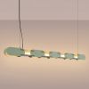 Suspensions Acier Vert Olive LED 1 Chain