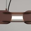 Suspensions Acier Marron LED 1 Chain