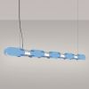 Suspensions Acier Bleu LED 1 Chain