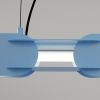 Suspensions Acier Bleu LED 1 Chain
