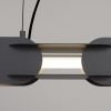 Suspensions Acier Noir LED 1 Chain