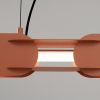 Suspensions Acier Ocre Rouge LED 1 Chain