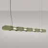Suspensions Acier Vert Olive LED 1 Chain