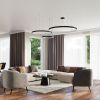 Lustres Aluminium Noir LED 1 Rio