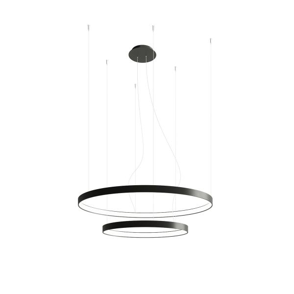Lustres Aluminium Noir LED 2 Rio