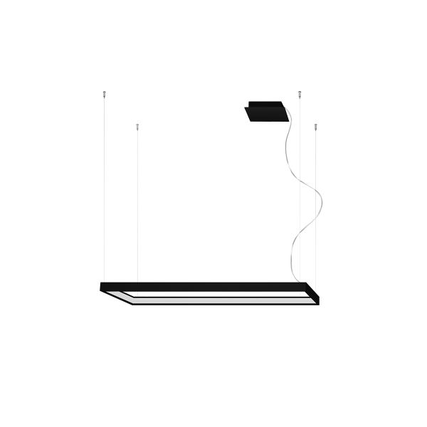 Lustres Aluminium Noir LED 1 Tuula