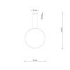 Suspensions Aluminium Doré LED 1 Rio