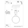 Suspensions Aluminium Doré LED 1 Rio